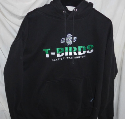 vtg Seattle Thunderbirds WHL CHL Hockey Stitched Hoodie Pullover Sz XL