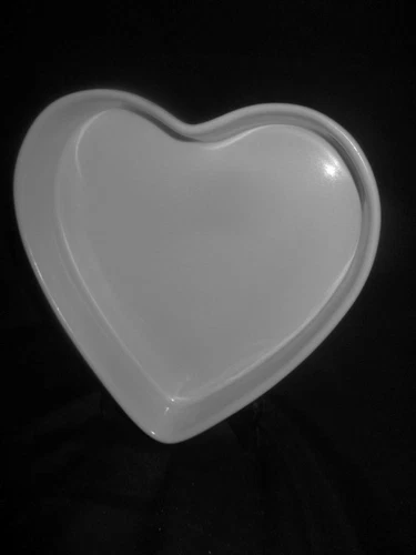Frankoma MHBP Pottery Desert Gold Heart Shaped Baking Dish 8-3/4" T x 8-1/4" W