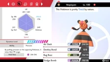 Pokemon Sword and Shield 6iv Shiny Vespiquen - FAST DELIVERY!