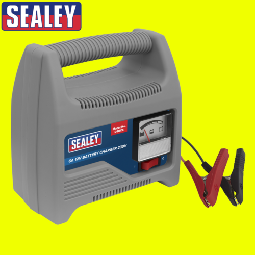 Sealey DSBC6 Battery Charger 12V 6Amp 230V Automatic Car / Bike / Van 20-80Ah - Afbeelding 1 van 4