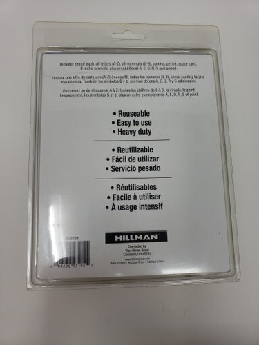 Hillman 839728 Yellow Heavy Duty Reusable Stencil Kit 6 in. Lot of 5 SEE DESCRIP - Afbeelding 4 van 4