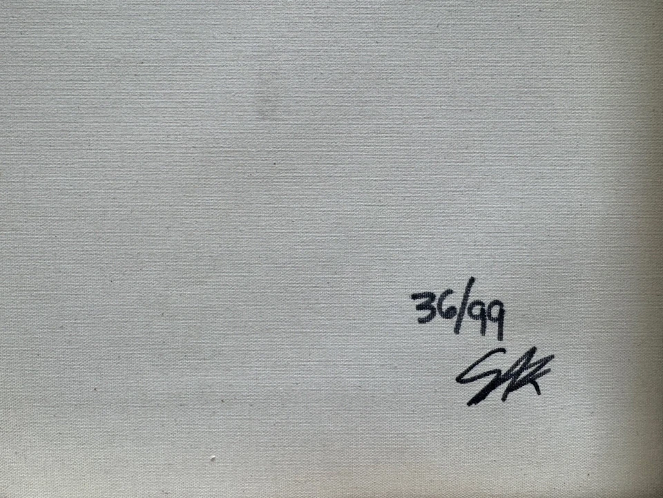 Steve Kaufman леди свободы вручную подписанный шелкография на растянутом холсте 20 «x 20» - Изображение 2 из 4