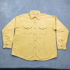Vintage Frostproof Shirt Mens Extra Large 17-17.5 Flannel Yellow Thick Outdoors
