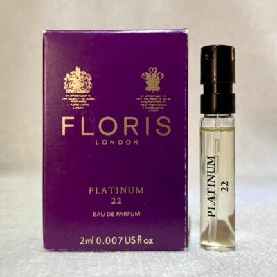 Floris London Platinum 22 Eau de Parfum EDP Sample Spray .07oz, 2ml New in Box