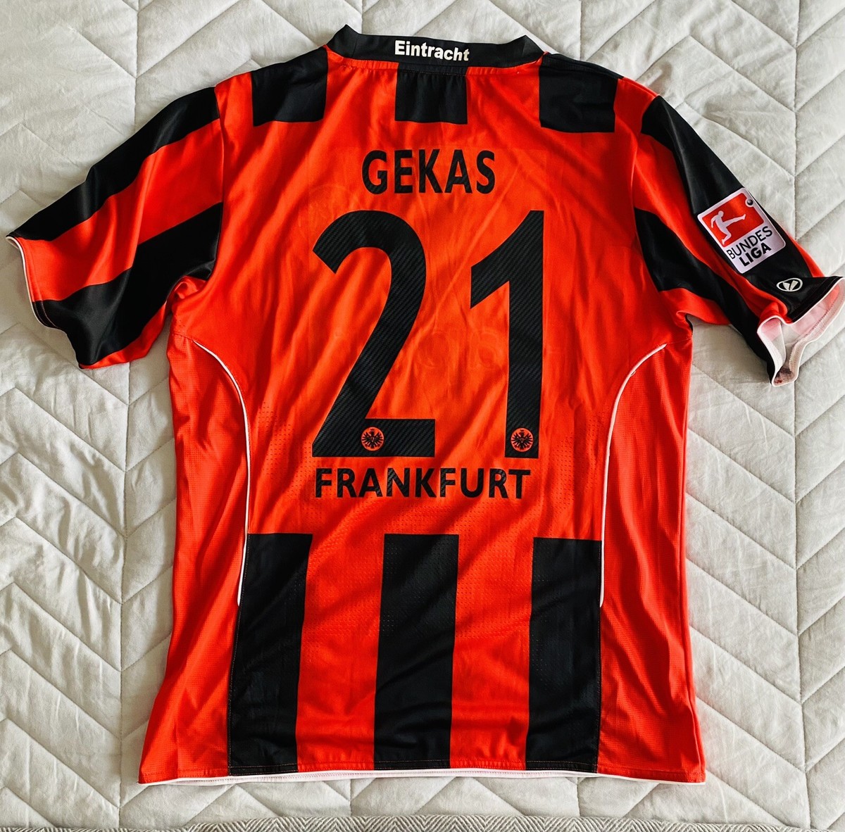 2010/11 Eintracht Frankfurt Jako home jersey #21 Gekas | eBay
