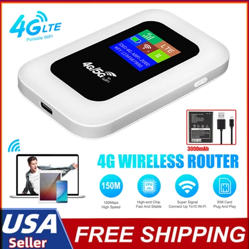 Portable Unlocked 5G LTE Wireless WiFi Router Mobile Broadband LCD MIFI Hotspot