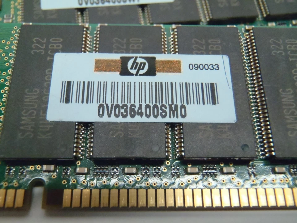 Lote de 4 HP PC2100R-25330-N0 1GB CL2.5 ECC Servidor Ram M312L2828DT0-CB0Q0 Foto 2 de 3