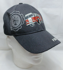Fire Department Truck Fire Symbol Hat Baseball Cap Hook  Loop Strapback Small