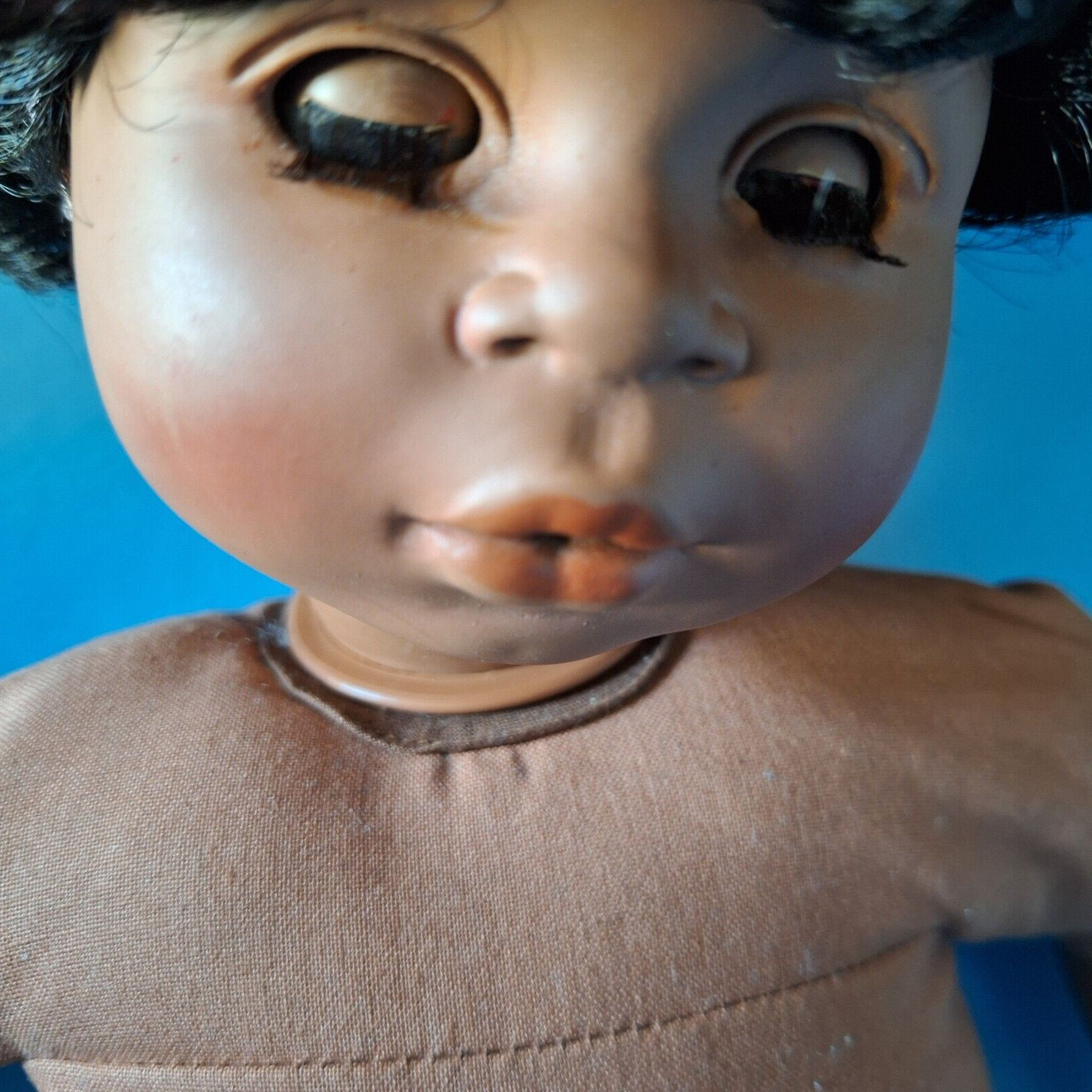 COROLLE African American BABY DOLL / Open - Shut Eyes / Made in France / 19 "