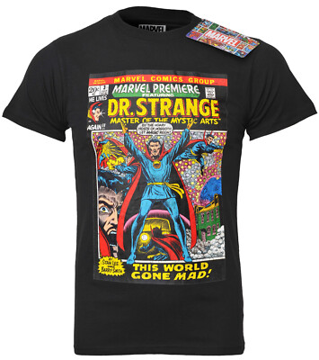 Offizielles Dr. Strange This World Gone Mad T-Shirt schwarz Marvel Comic neu S bis 2 XL