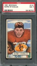 1951 BOWMAN #141 NORM STANDLEE PSA 7 TEXANS RC [G707]