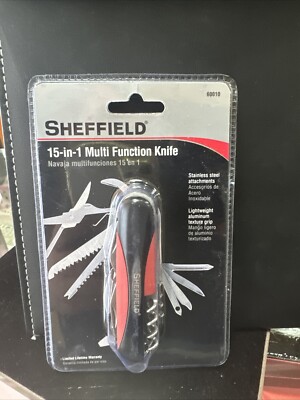Sheffield 15-in-1 Multi Function Knife *Stainless Steel Attachments* Item #60010