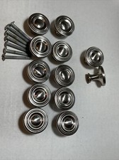 12 Chrome Round Knobs Cabinet Knobs Drawer Pulls 7 Screws Lot Of 12 Knobs