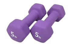 Rainforest Basics Neoprene Coated Hex Dumbbell Select Weight of 4LB to 46LB
