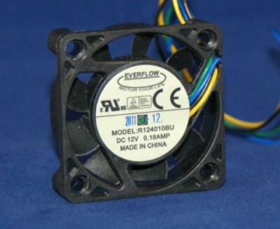 Everflow Lüfter 40x40x10mm R124010BUAF DC 12V 8000 U/min 38dBA Kugellager PWM