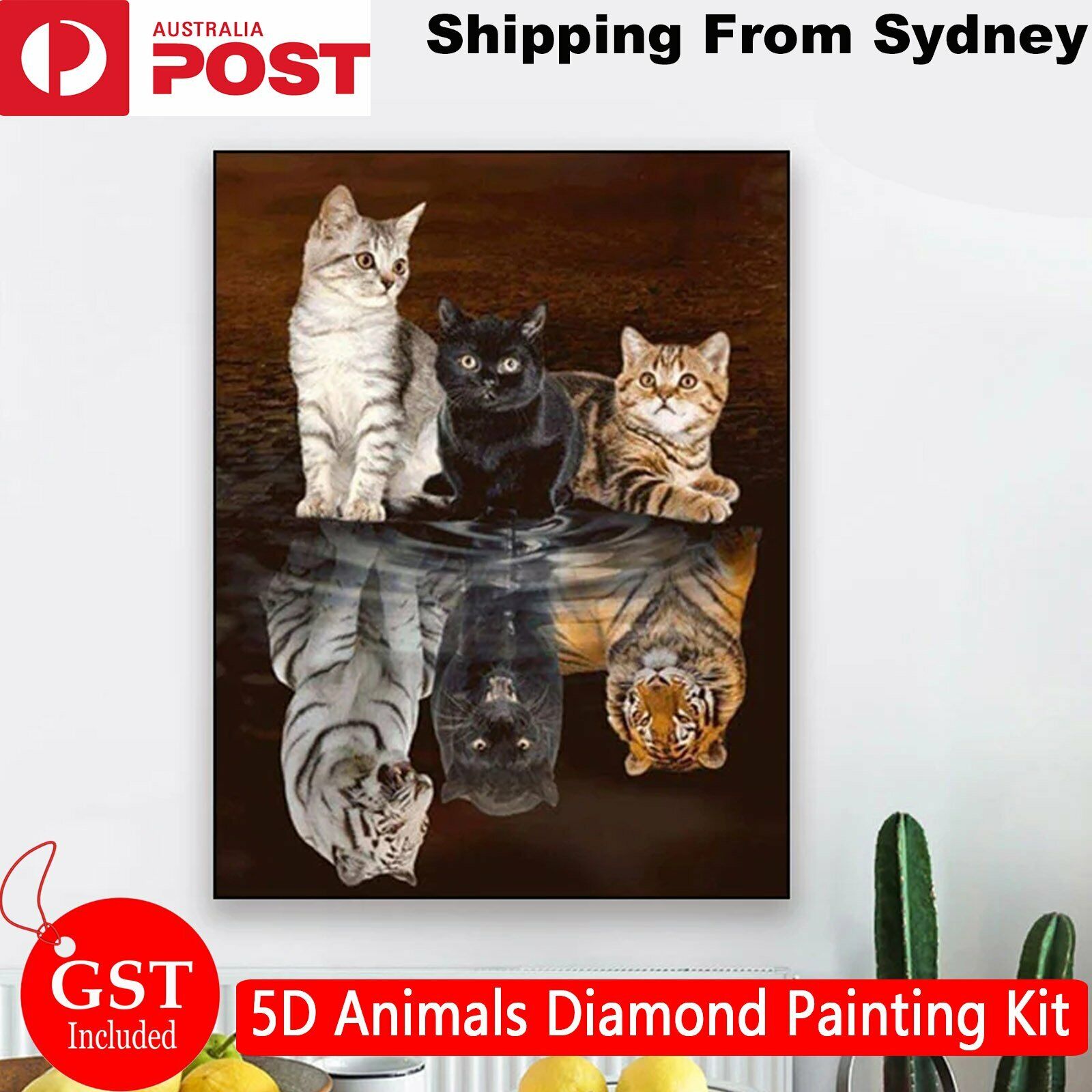 5D Animals Diamond Painting Kits Full Drill Art Embroidery Decors Cats  Gifts DIY | eBay