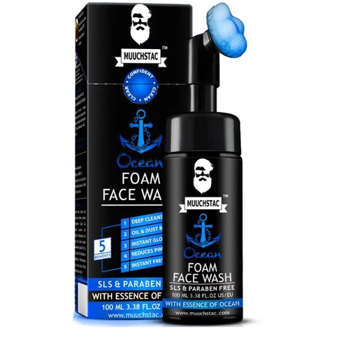 Muuchstac Ocean Purifying Foam Face Wash for Men Control Acne, Pimple, Oil