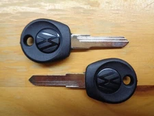 LOT OF 2 BLANK KEYS FITS VW SCIROCCO RABBIT JETTA AUDI 100 PACK OF TWO NEW!