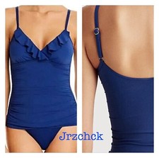 NWT Lauren Ralph Lauren Two PC Cami U/W Tankini Swimsuit Bathing Suit Blue SZ 12