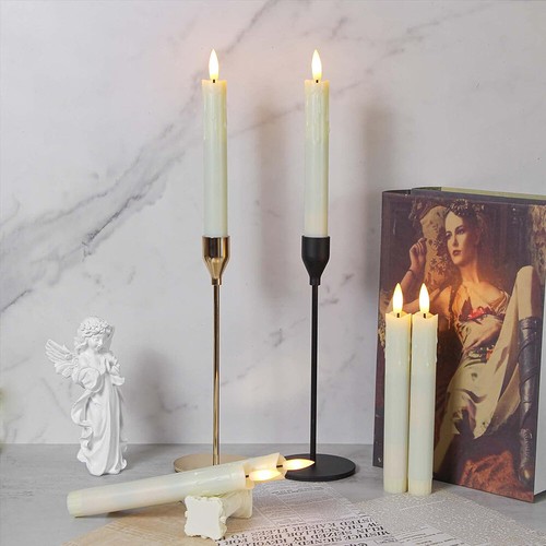 2er Set LED Stab-Kerzen Flamme Tafelkerze Kunststoff Stabkerzen Kerzenlampen DE - Bild 14 von 25