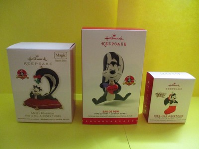 Hallmark Looney Tunes Pepe Le Pew 2012 Merry Kiss-mas 2015 Eau De Pew 2019 Mini