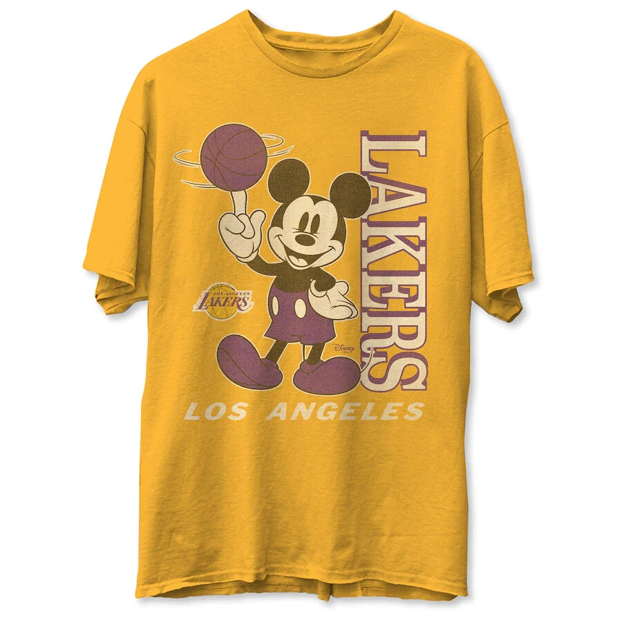 NBA Los Angeles Lakers Cheerful Mickey Disney Unisex T-Shirt - T