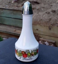 CORNING WARE SPICE OF LIFE PATTERN L'Huile FRENCH Oil Cruet Dispenser 3 X 7"