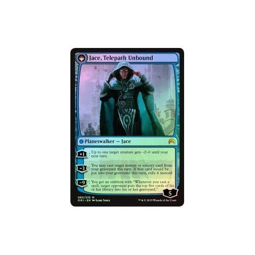 MTG FOIL Jace, Vryn's Prodigy Jace Telepath Unbound Prerelease Magic Origins - - Image 2 of 2