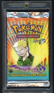 Pokemon Card SEALED 1st Edition Gym Heroes Booster Pack Lt. Surge's Artwork