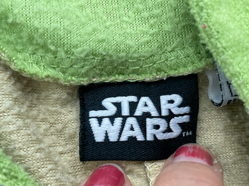 Costume pagliaccetto uomo Star Wars taglia XL Yoda pezzo unico pile comodo zip marmellate - Foto 3 di 14