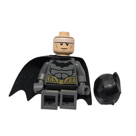 Lego DC Super Heroes Batman Minifigure 76012 Bluish Grey Suit Cape Mask Mini fig