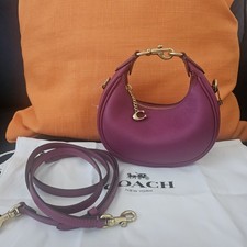 ❤️ COACH Jonie Crossbody 2way Mini Bag CR508 LHX1J Purple Glovetanned Leather