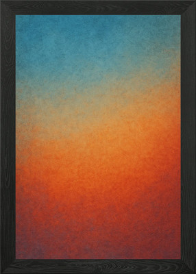 Abstrakt blau und orange Farbverlauf T gerahmt Wandbild Poster Leinwanddruck Bild