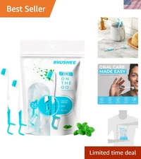 Portable 4-in-1 Oral Care Solution | Travel-Sized Toothbrush & Floss - 24 Count