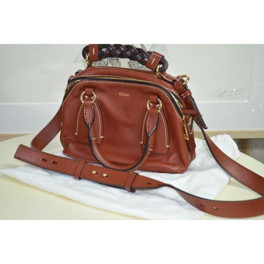 CHLOE(クロエ) DARIA SMALL DAY BAG [正規品/関税込] Chloe Daria Small Day Bag Leather Shoulder Sepia Brown S