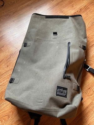 Manhattan Portage Harbor Canvas Brown Backpack Roll-Top Water Resistant