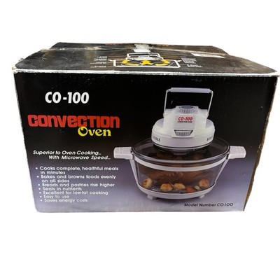 Vintage Convection Oven CO-100 w/ Glass Bowl & Accessories New In Box