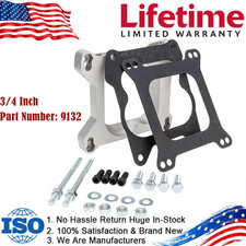 3/4" Open Center Square Carburetor Adapter Plate 4BBL Square Bore Manifold 9132