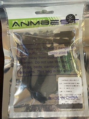 ANMBEST VGA Solderless Quick Connector 16mm 3+9 DB15 3Row 2PCS Male