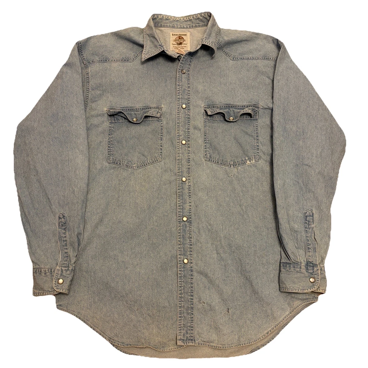 Banana Republic Denim Casual Button-Down Shirts for Men for sale