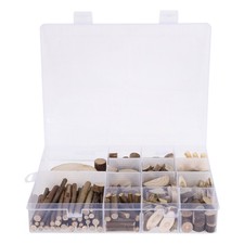 1 Box Wooden Crafts - Wooden Twig Branches for DIY Rustic Play