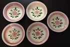 Stangl Pottery Wild Rose 7-3/4" Coupe Soup Bowls Set of 5