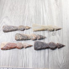 5 Stone Ornamental Tomahawk Heads 9250 Agate Jasper Axe Hatchet Ax