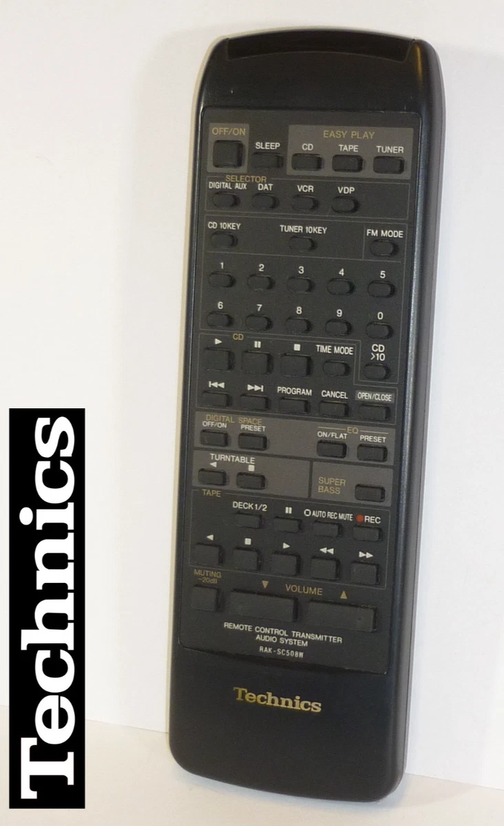 Control remoto inalámbrico Rare Technics RAK-SC508W para sistema de audio Technics