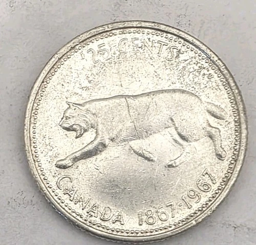 1967 25C Canada Silver Quarter Dollar