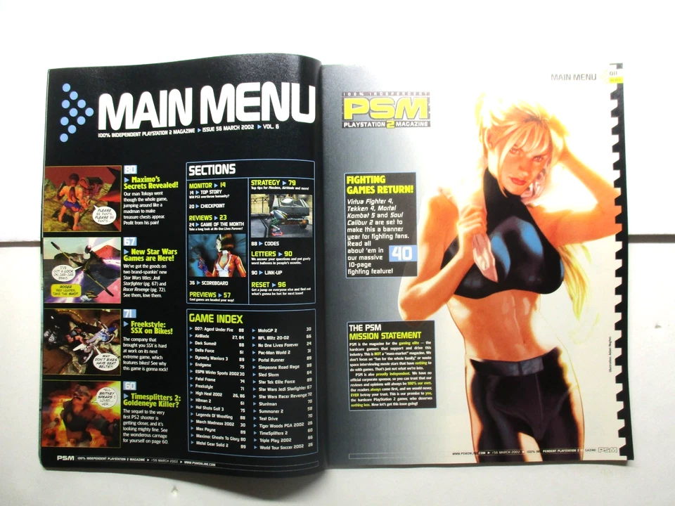 Mar. 2002 Vol. 6 #56 PSM Magazine PS2 PlayStation PC Gaming Video - Image 3 of 4