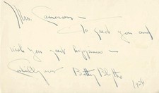 BETTY BLYTHE (Silents Star: She/The Queen of Sheba) Hand-signed album page