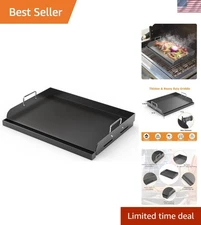 17" x 13" Nonstick Flat Top Grill Plate - Ideal for Camping, Parties, and BBQs