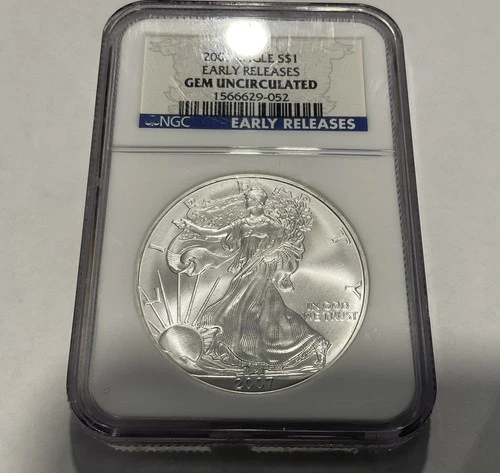 American Silver Eagle 2007 NGC Early Releases Gem Uncirculated Collectable Coin