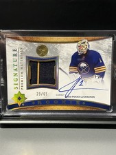 2021-22 UD Ultimate Rookie Signature Premium Materials Ukko-Pekka Luukkonen /65